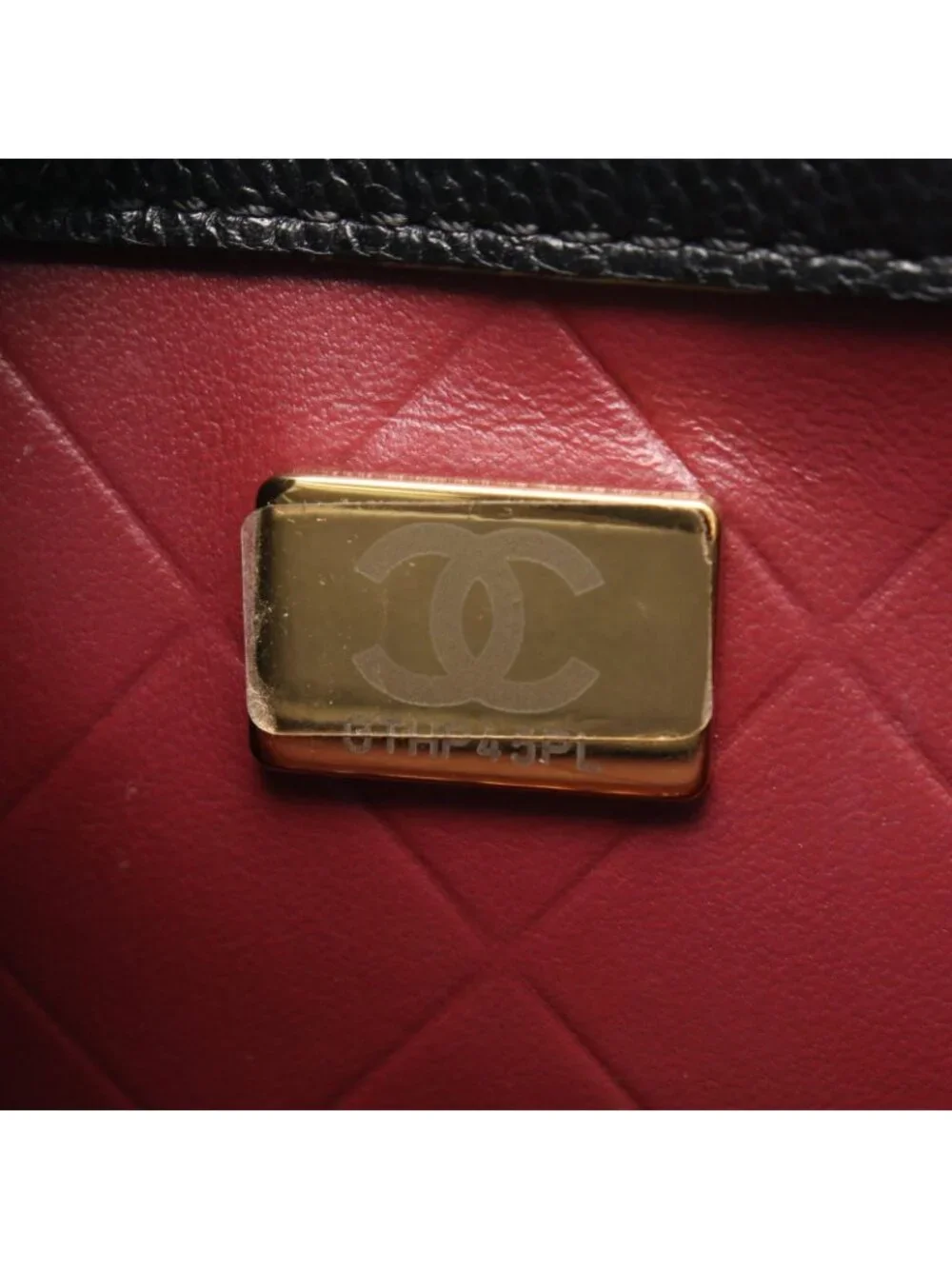 Chanel Shoulder Bag Quilted Small Flap Black Caviar Leather Chain